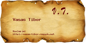 Vasas Tibor névjegykártya