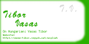tibor vasas business card